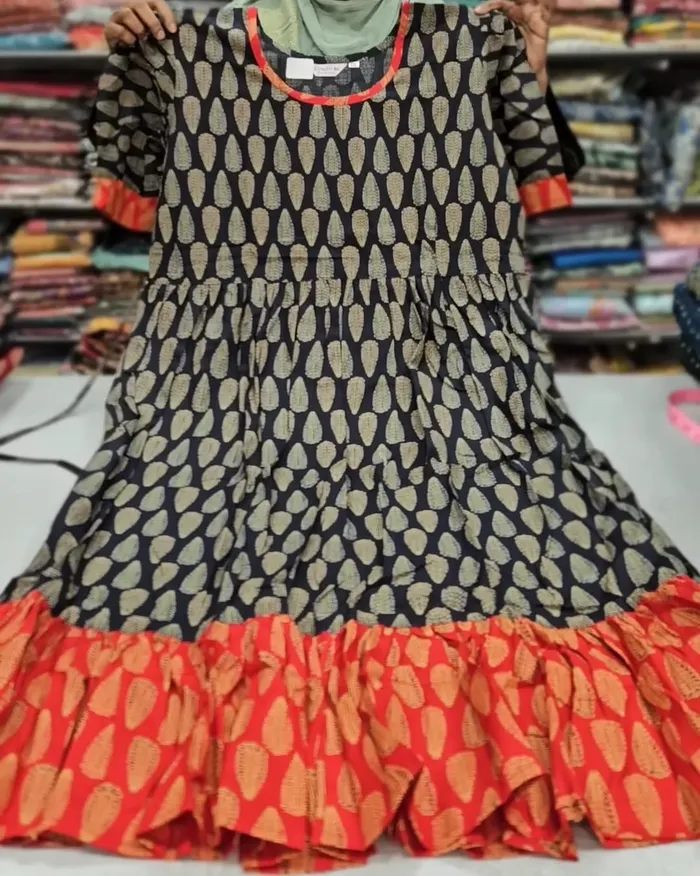 Premium Ajrak 60/60 Cotton Frock | AK1466
